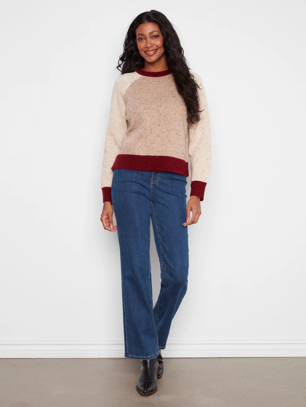 Color Block Knot Sweater - Picture 2 of 6